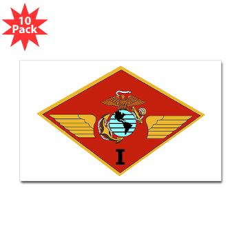1MAW - M01 - 01 - 1st Marine Aircraft Wing with Text - Sticker (Rectangle 10 pk)